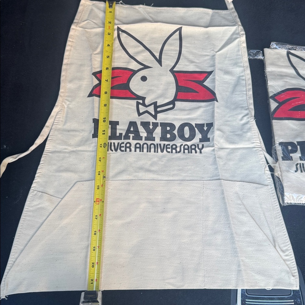 PLAYBOY Silver Anniversary Aprons (2) Vintage - Picture 5 of 5